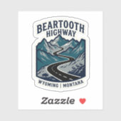 Beartooth Highway op maat gesneden vinyl sticker (Vel)