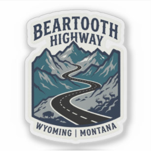 Beartooth Highway op maat gesneden vinyl sticker