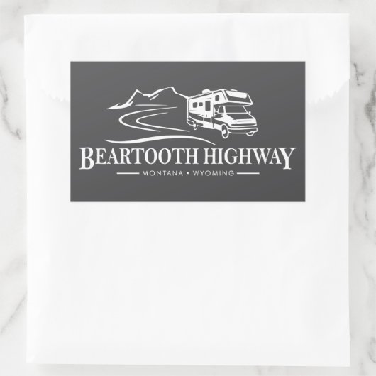Beartooth Highway Recreational Vehicle Rechthoekige Sticker (Tas)