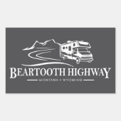 Beartooth Highway Recreational Vehicle Rechthoekige Sticker (Voorkant)