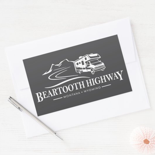 Beartooth Highway Recreational Vehicle Rechthoekige Sticker (Envelop)