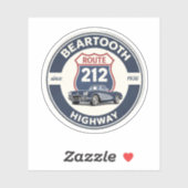 Beartooth Highway Route 212 klassieke cadeaus voor Sticker (Vel)