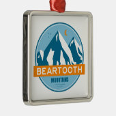 Beartooth Mountains Montana Wyoming Metalen Ornament (Rechts)