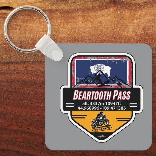 Beartooth Pass Motorcycle US 212 01 Sleutelhanger (Voorkant)