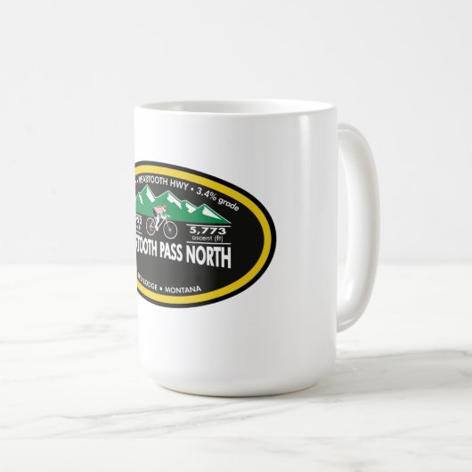 BEARTOOTH PASS NORTH-RED LODGE, MT -"OVAL" KOFFIEMOK (Voorkant rechts)
