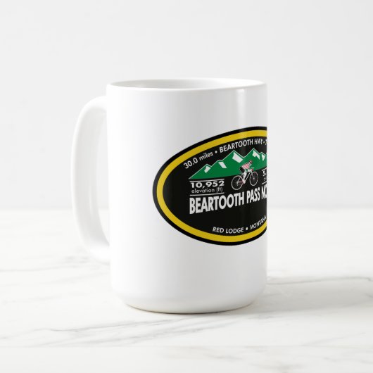 BEARTOOTH PASS NORTH-RED LODGE, MT -"OVAL" KOFFIEMOK (Voorkant links)