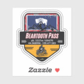 Beartooth Pass US 212 Motorcycle 01 Sticker (Vel)