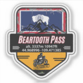 Beartooth Pass US 212 Motorcycle 01 Sticker (Voorkant)