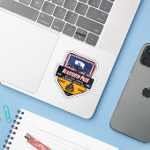 Beartooth Pass US 212 Motorfiets 01 Sticker (Laptop met iPhone)