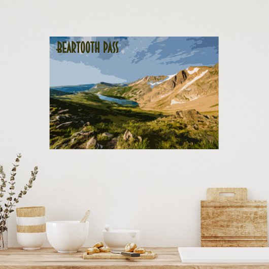 Beartooth Pass Vintage Poster (Keuken)
