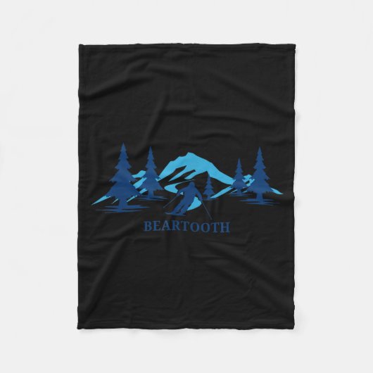 Beartooth wyoming skioord skiën skiër fleece deken (Voorkant)