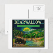 Bearwallow Apple Crate LabelHood River Briefkaart (Voorkant / Achterkant)