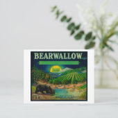 Bearwallow Apple Crate LabelHood River Briefkaart (Staand voorkant)