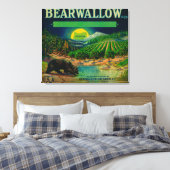 Bearwallow Apple Crate LabelHood River Canvas Afdruk (Insitu (Slaapkamer))