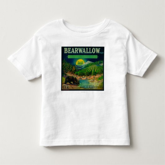 Bearwallow Apple Crate LabelHood River, OF Kinder Shirts (Voorkant)
