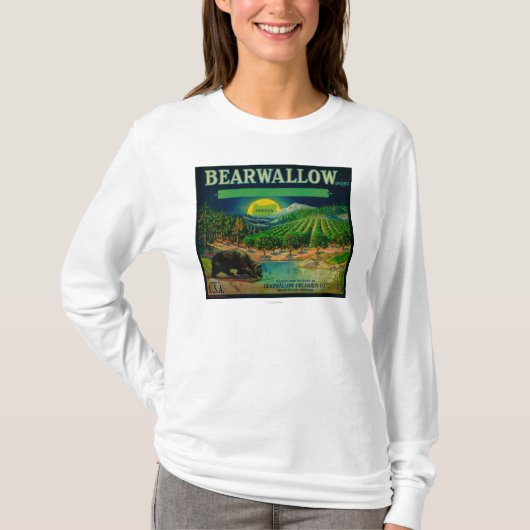 Bearwallow Apple Crate LabelHood River, OF T-shirt (Voorkant)