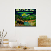 Bearwallow Apple Crate LabelHood River Poster (Keuken)