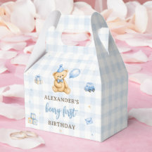 Beary 1e verjaardag beer blauwe ballon
