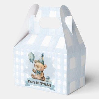 Beary 1e Verjaardag Favor/Candy Doos Bedankdoosjes