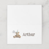 Beary 1e verjaardagsfeestje plaats kaarten plaatskaartje (Buitenkant ongevouwen)