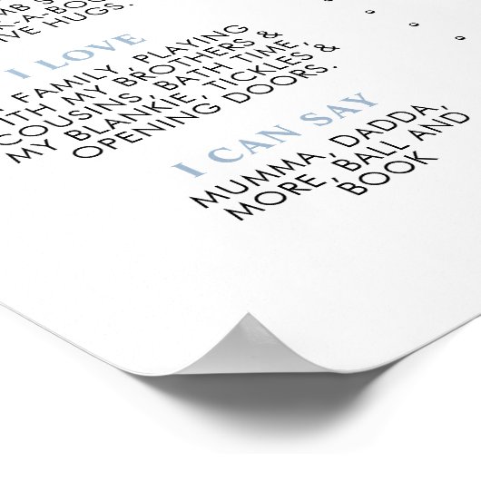 Beary 1st Birthday Milestone Blue Boy Beer Poster (Hoek)