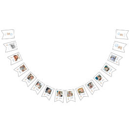 Beary 1st Verjaardag Blauw 12 Maanden Milestone Fo Vlaggetjes