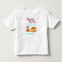 Beary Berry Cute Welp en Aardbeien Verjaardag Kinder Shirts