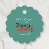 Beary Berry eerste verjaardag Schattige Kind aardb Bedankjes Labels (Achterkant)