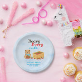 Beary Berry Schattigee Aardbei Cub Boy Verjaardags Papieren Bordje (Feest)