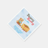 Beary Berry Schattigee Aardbei Cub Boy Verjaardags Servet (Hoek)