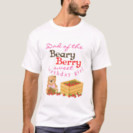 Beary Berry Sweet Cub's Aardbeien Papa Verjaardag T-shirt