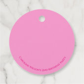 Beary Berry Sweet Girly Pink Aardbei Verjaardag Bedankjes Labels (Achterkant)