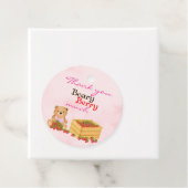 Beary Berry Sweet Girly Pink Aardbei Verjaardag Bedankjes Labels (In situ)