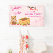 Beary Berry Sweet Pink Red Strawberry Cub Welkom Spandoek (Insitu)