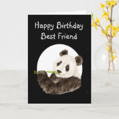 Beary Best Friend met Cute Waterverf Panda Kaart (Gele Bloem)