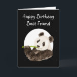 Beary Best Friend met Cute Waterverf Panda Kaart<br><div class="desc">Beary Best Friend met Cute Waterverf Panda zou een geweldige kaart zijn voor hen die van Pandas houden</div>