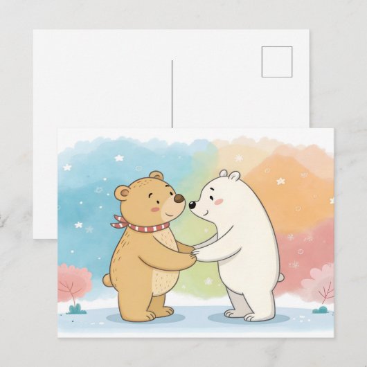 Beary Best Friends Briefkaart (Voorkant / Achterkant)