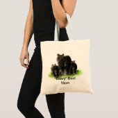 "Beary" Beste Humor met waterverf zwarte Beren Tote Bag (Voorkant (product))