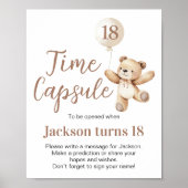 Beary Birthday Beer Balloon Time Capsule Poster (Voorkant)