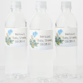 Beary boho regenboog beer blauw ballon custom waterfles etiket