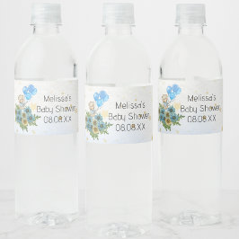 Beary boho regenboog beer blauw ballon custom waterfles etiket