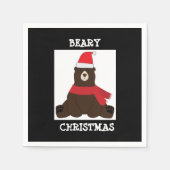 Beary Borwn Holiday Party Napkin Servet (Voorkant)