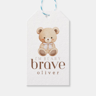 beary brave childhood cancer sick kids custom name cadeaulabel
