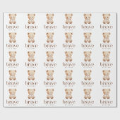 beary brave childhood cancer sick kids custom name cadeaupapier (Vlak)