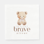 beary brave childhood cancer sick kids custom name servet (Voorkant)
