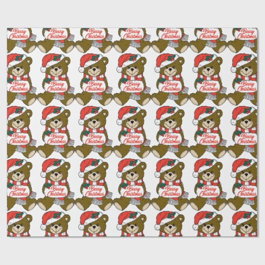 BEARY CHRISTMAS CADEAUPAPIER (Vlak)