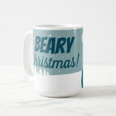 Beary Christmas met cartoon witte polaire beer mok (Voorkant links)