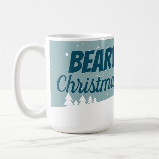 Beary Christmas met cartoon witte polaire beer mok (Links)