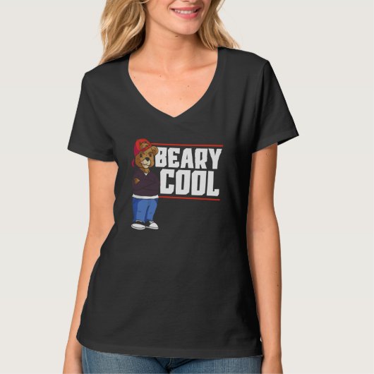 Beary Cool Bear Wildlife Animal Bear  1 T-shirt (Voorkant)
