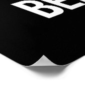 Beary Cool Funny Brown Beer Pun Dark BG Poster (Hoek)